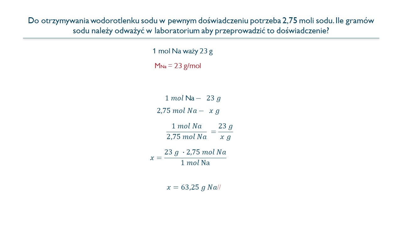 Oblicz Ile Gramów Wodorotlenku Sodu Potrzeba Do Przygotowania 1 5dm3 Zadanie - Ile gramów sodu należy odważyć w laboratorium aby